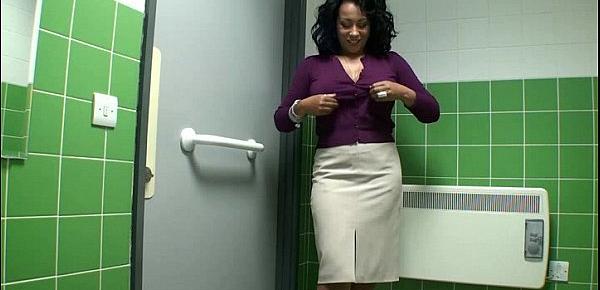  Danica Collins (Donna Ambrose) In Public Toilet
